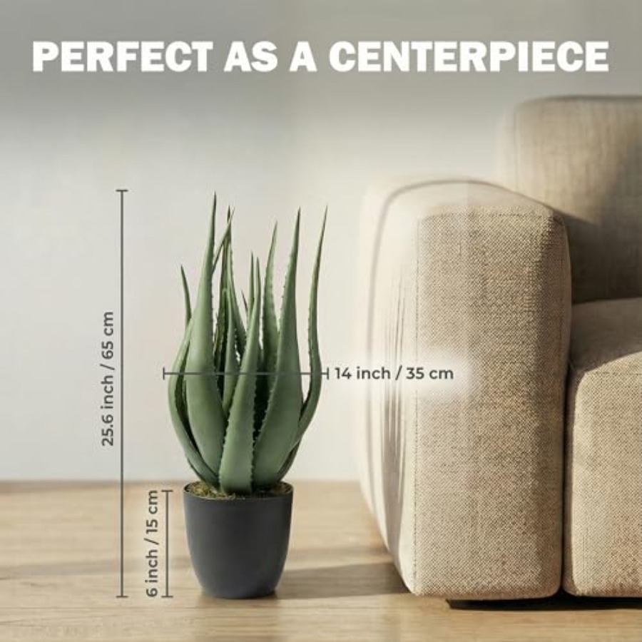 Large Potted Artificial Aloe V - Aloe Vera Pot reseña y precio