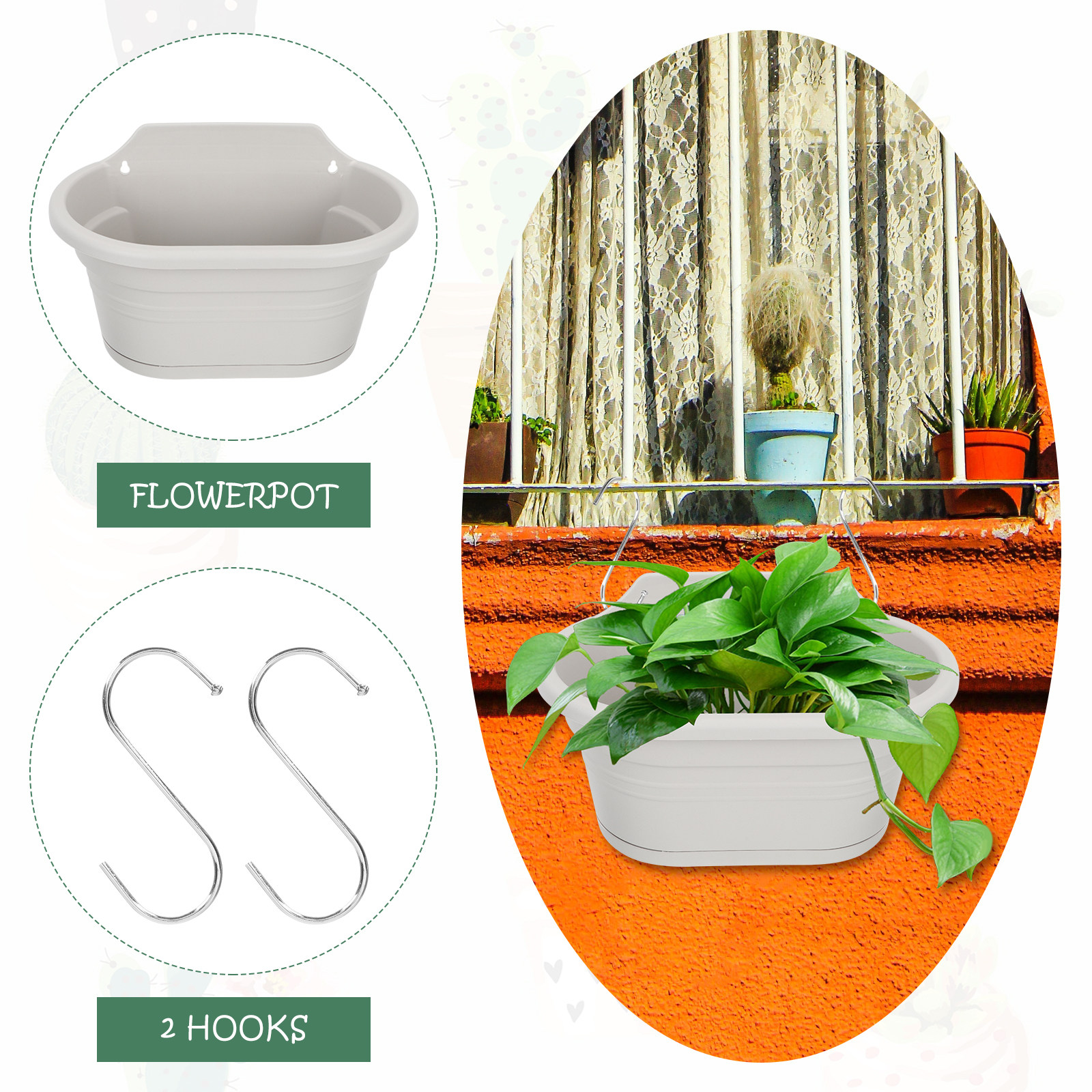 1Set Wall Hanging Flower Pot S - Spider Plant Hanging reseña y precio