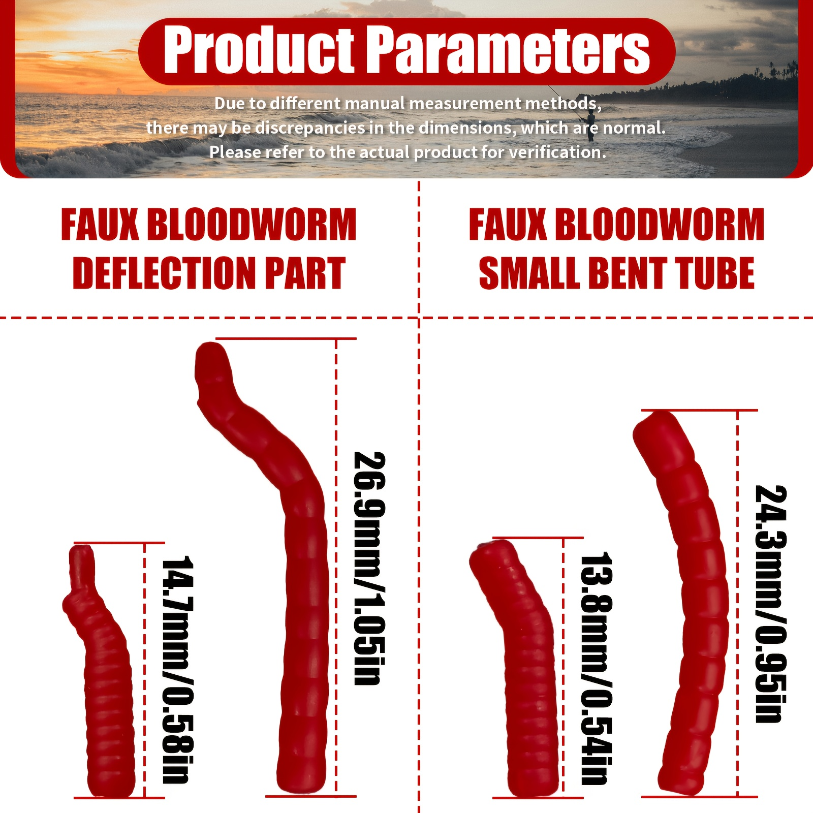 Red Artificial Bloodworm Hook  - Aglaonema Red reseña y precio