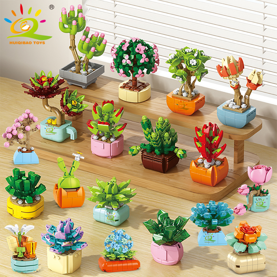 HUIQIBAO MOC Flower Succulent  - Echeveria Succulent reseña y precio