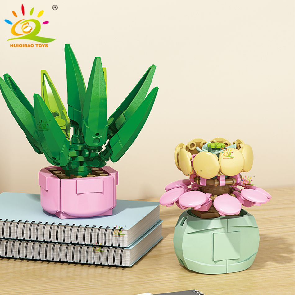 HUIQIBAO MOC Flower Succulent  - Echeveria Succulent reseña y precio
