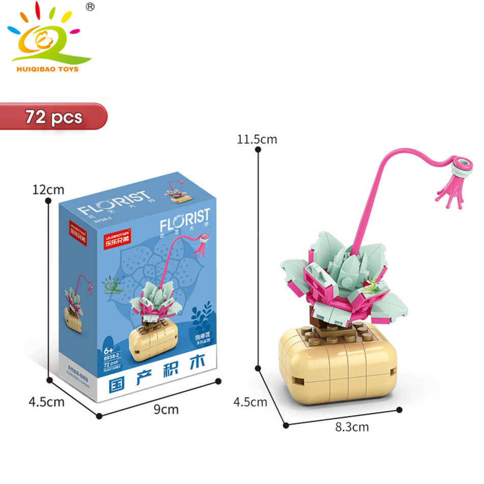 HUIQIBAO MOC Flower Succulent  - Echeveria Succulent reseña y precio