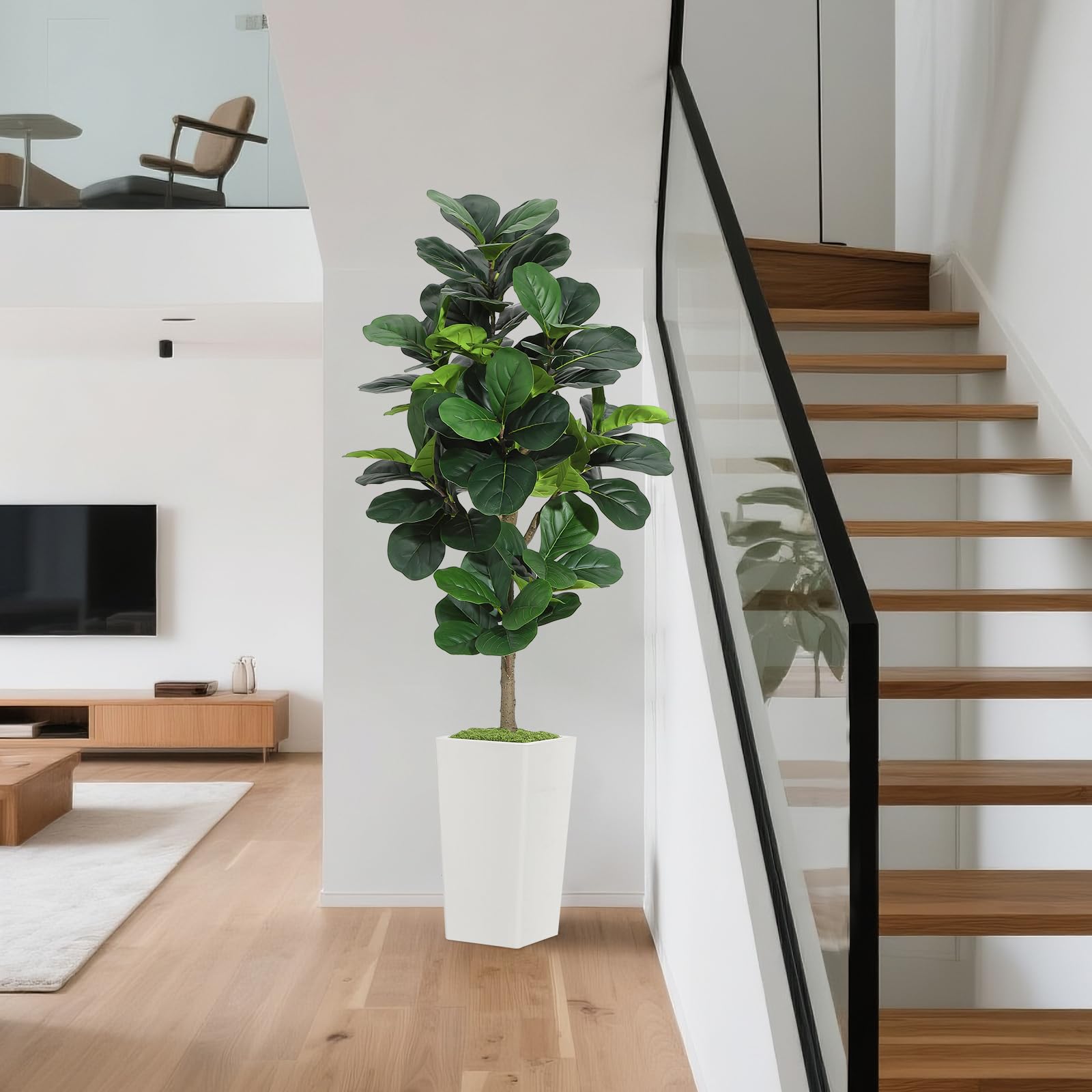 Artificial Fiddle Leaf Fig Tre - Ficus Lyrata Tree reseña y precio