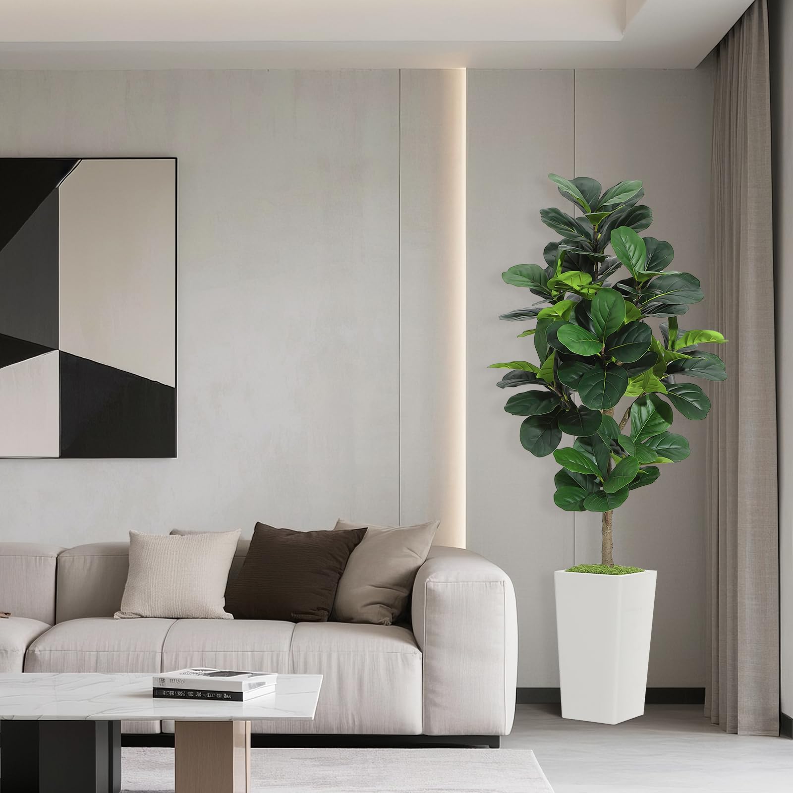 Artificial Fiddle Leaf Fig Tre - Ficus Lyrata Tree reseña y precio