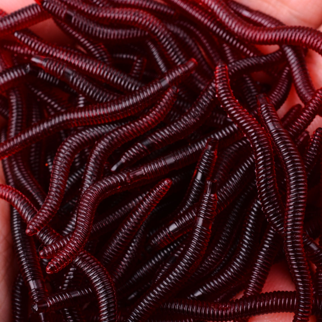 50pcs Lifelike Red Worm Soft L - Aglaonema Red reseña y precio