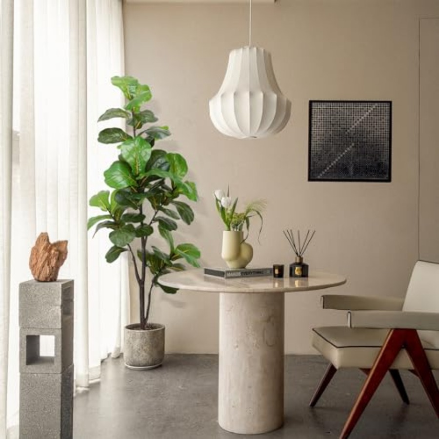 Artificial Fiddle Leaf Fig Tre - Ficus Lyrata Tree reseña y precio