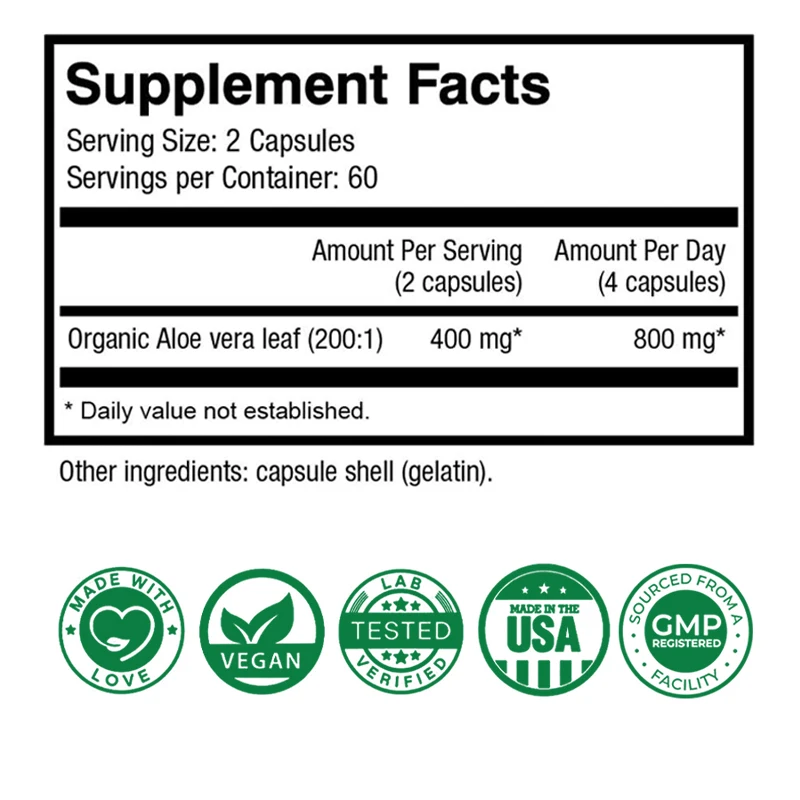Aloe Vera Capsules - Help Prom - Aloe Vera Pot reseña y precio