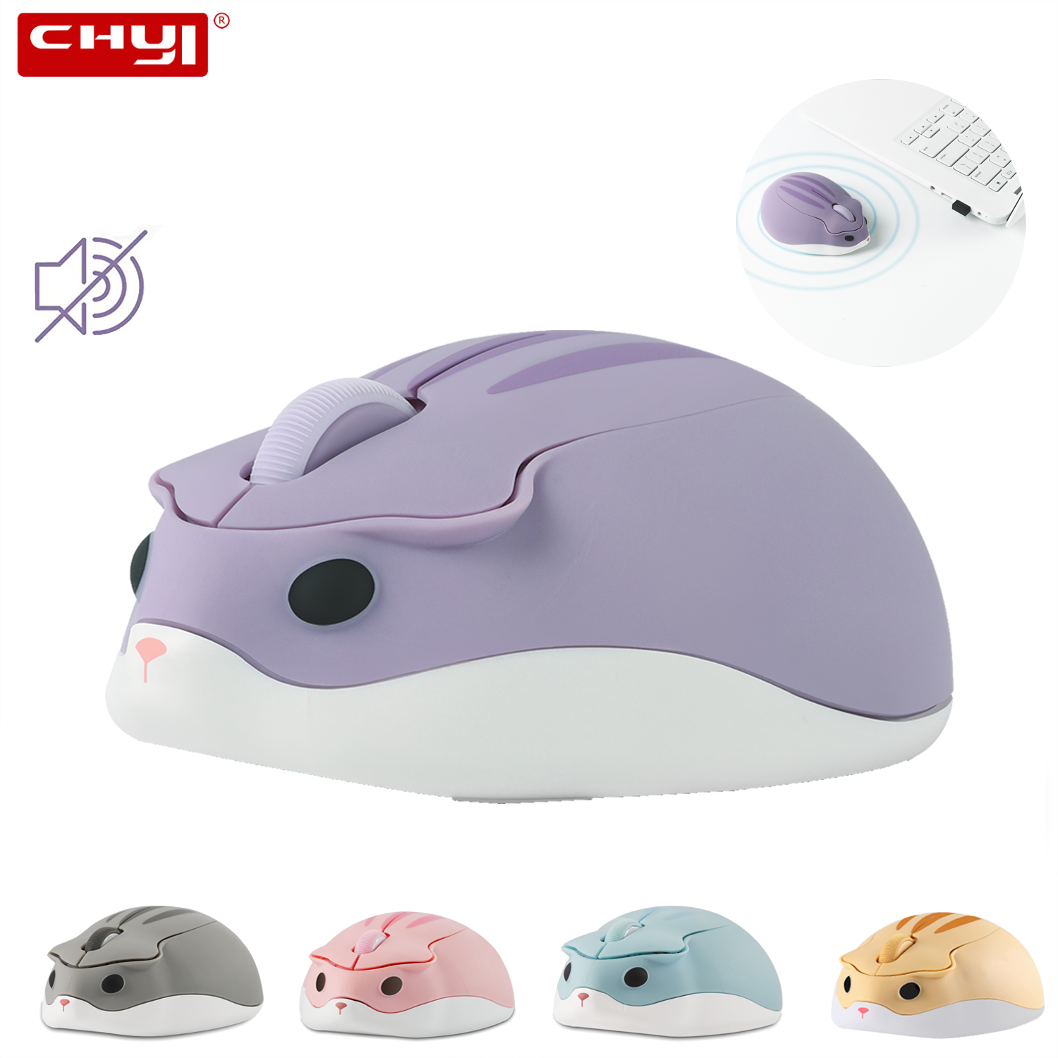 2.4G Wireless Mouse Purple Ham - Tradescantia Purple reseña y precio