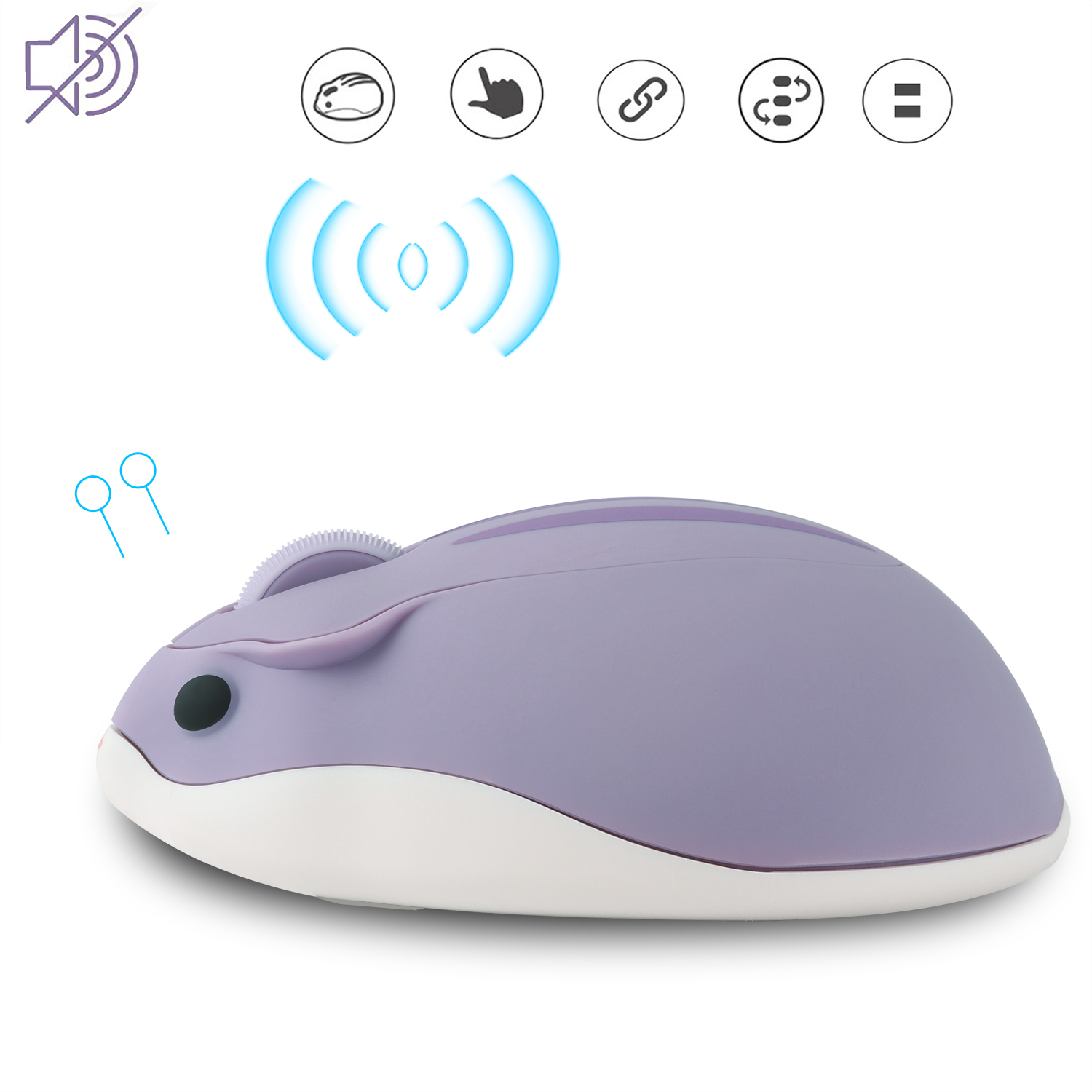 2.4G Wireless Mouse Purple Ham - Tradescantia Purple reseña y precio