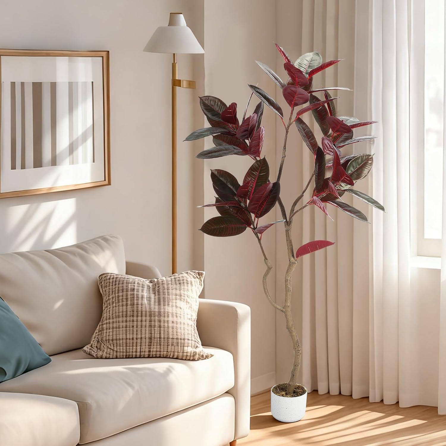 Artificial Fiddle Leaf Fig Tre - Ficus Lyrata Tree reseña y precio