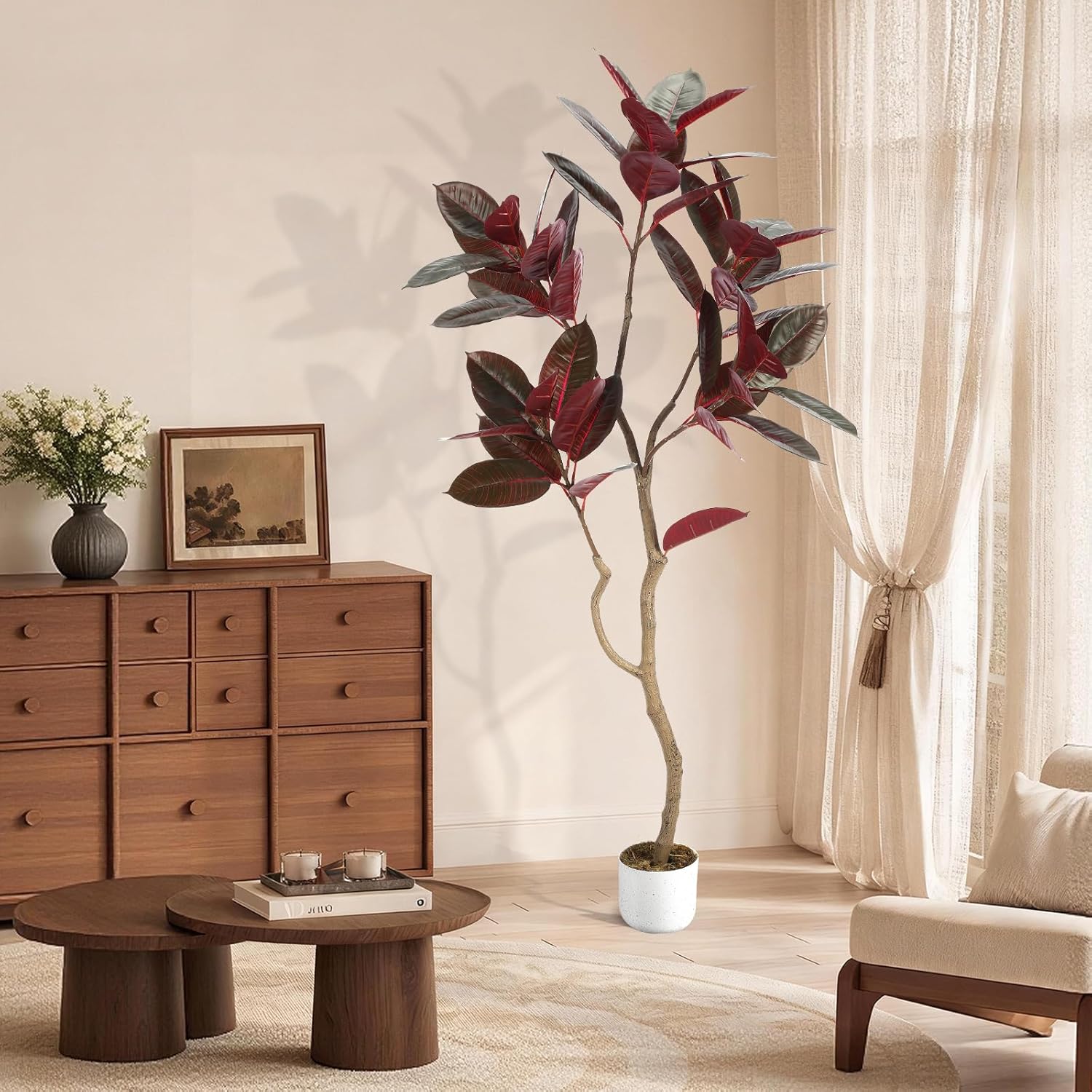 Artificial Fiddle Leaf Fig Tre - Ficus Lyrata Tree reseña y precio