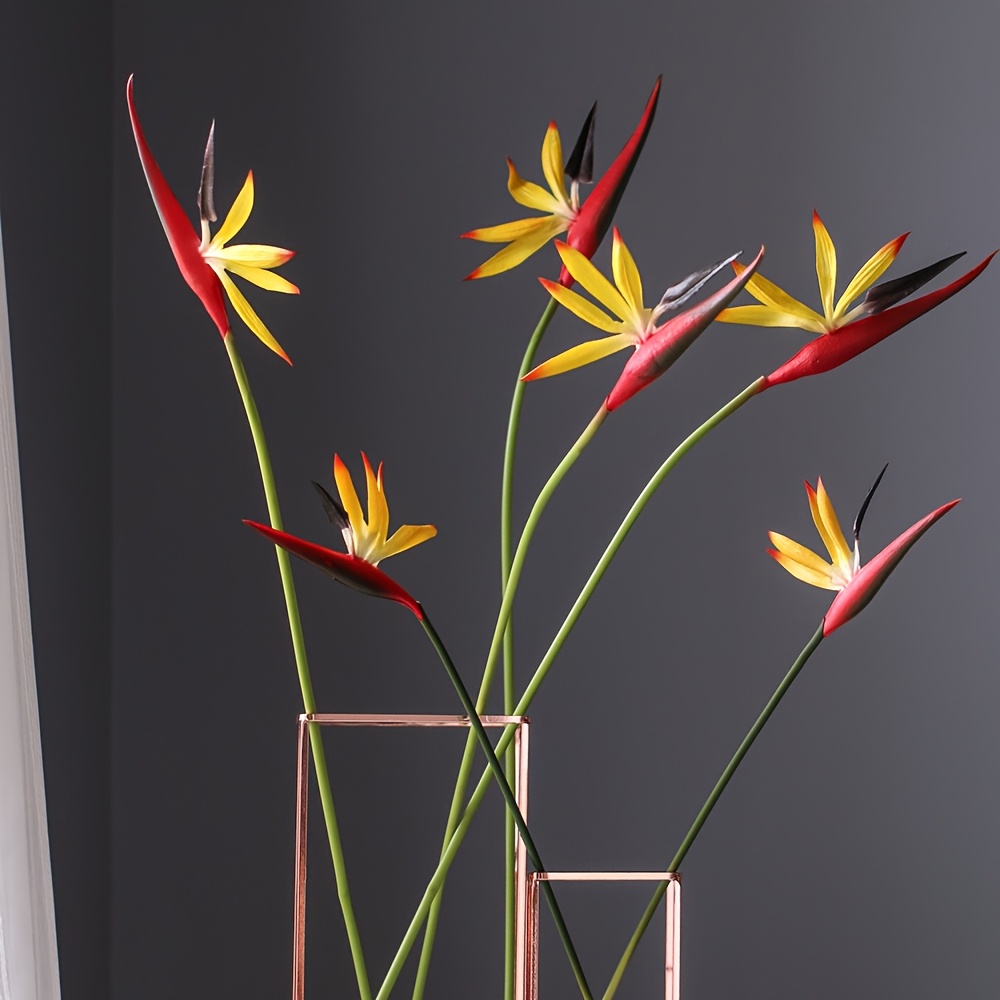 Artificial Flowers Bird of Par - Bird Paradise Strelitzia reseña y precio
