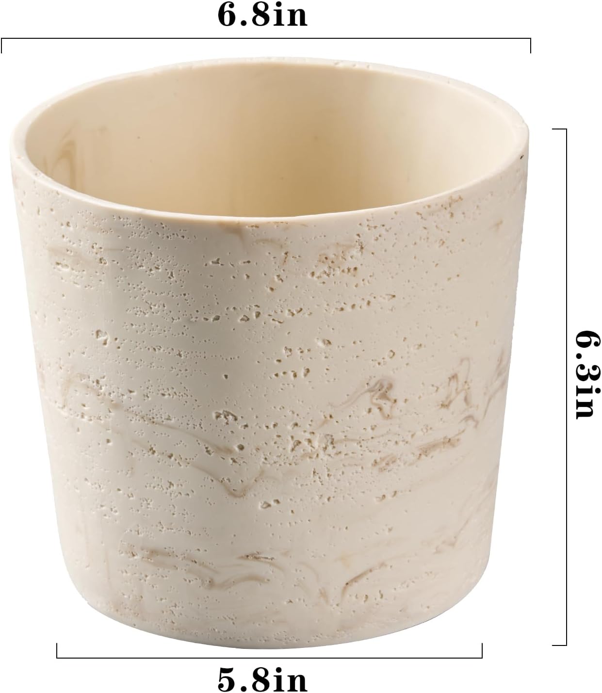 7 Inch Natural Travertine Text - Aloe Vera Pot reseña y precio