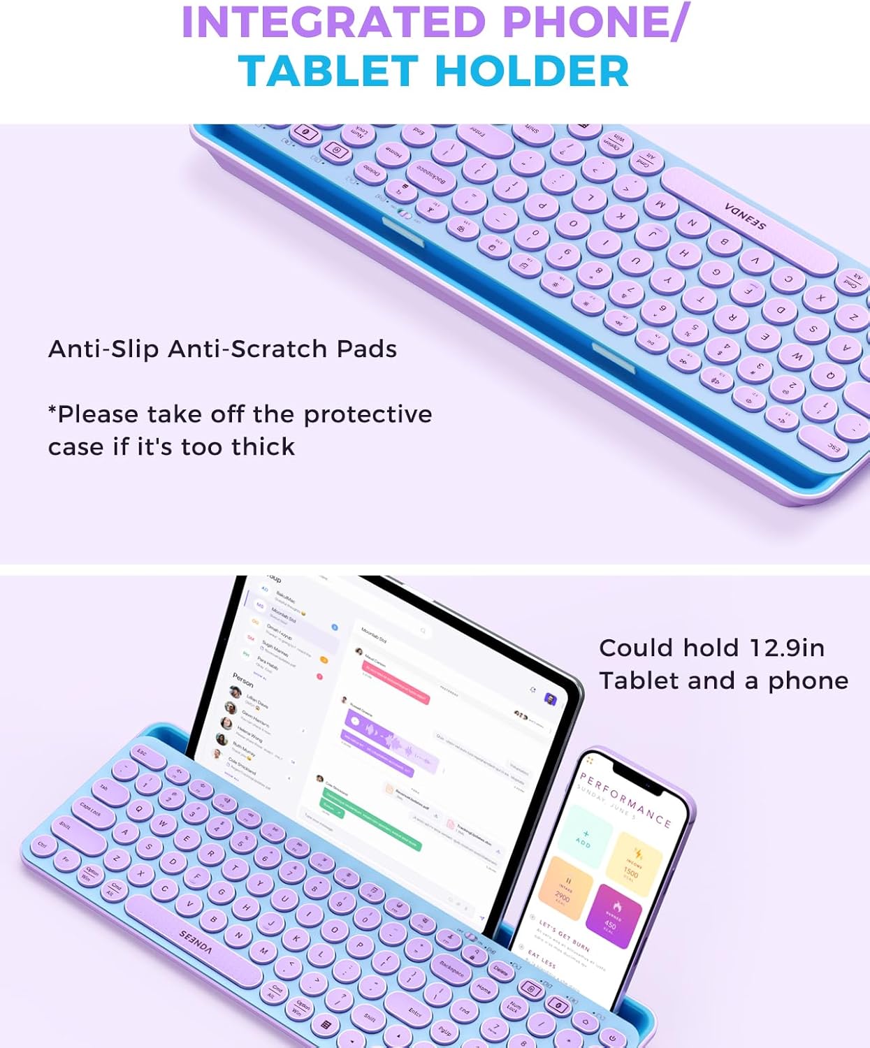 Wireless Keyboard and Mouse Co - Tradescantia Purple reseña y precio
