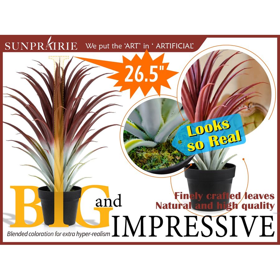 Hyper Realistic Big Red Artifi - Aloe Vera Pot reseña y precio