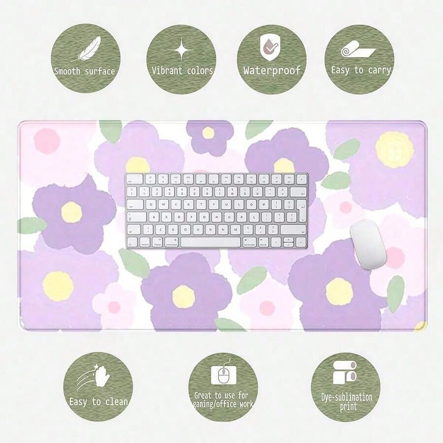 Purple Flower Mouse Pad - Larg - Tradescantia Purple reseña y precio