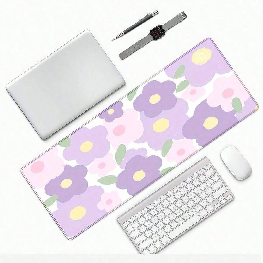 Purple Flower Mouse Pad - Larg - Tradescantia Purple reseña y precio