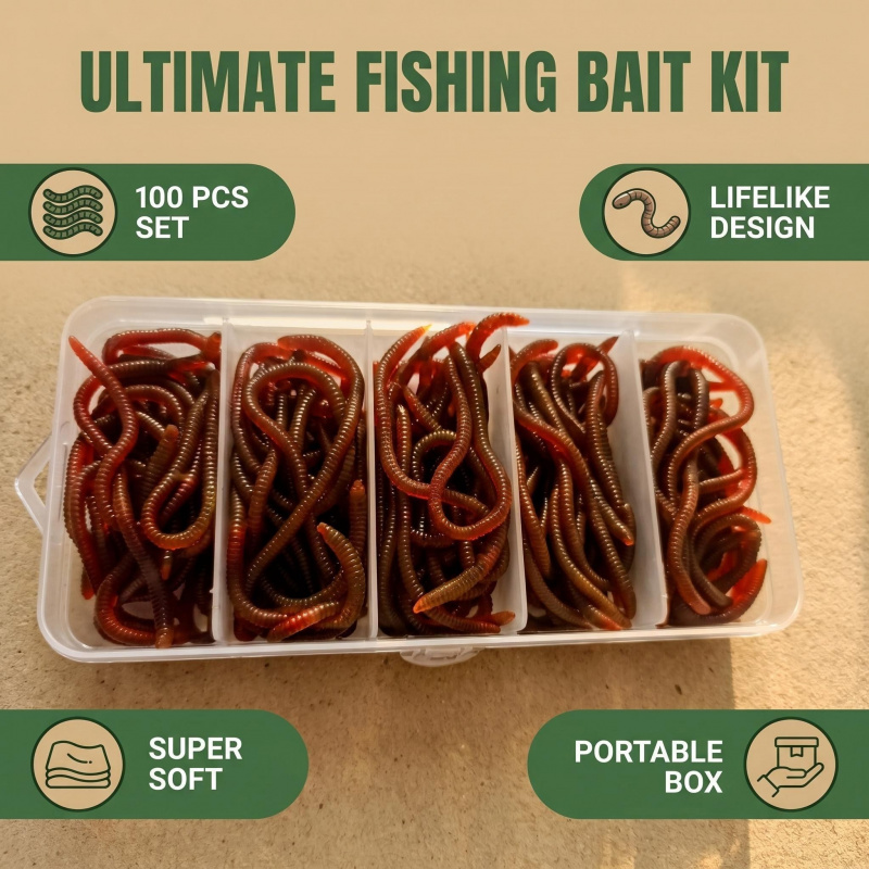 100pcs Soft Lure Bass Bream Bl - Aglaonema Red reseña y precio