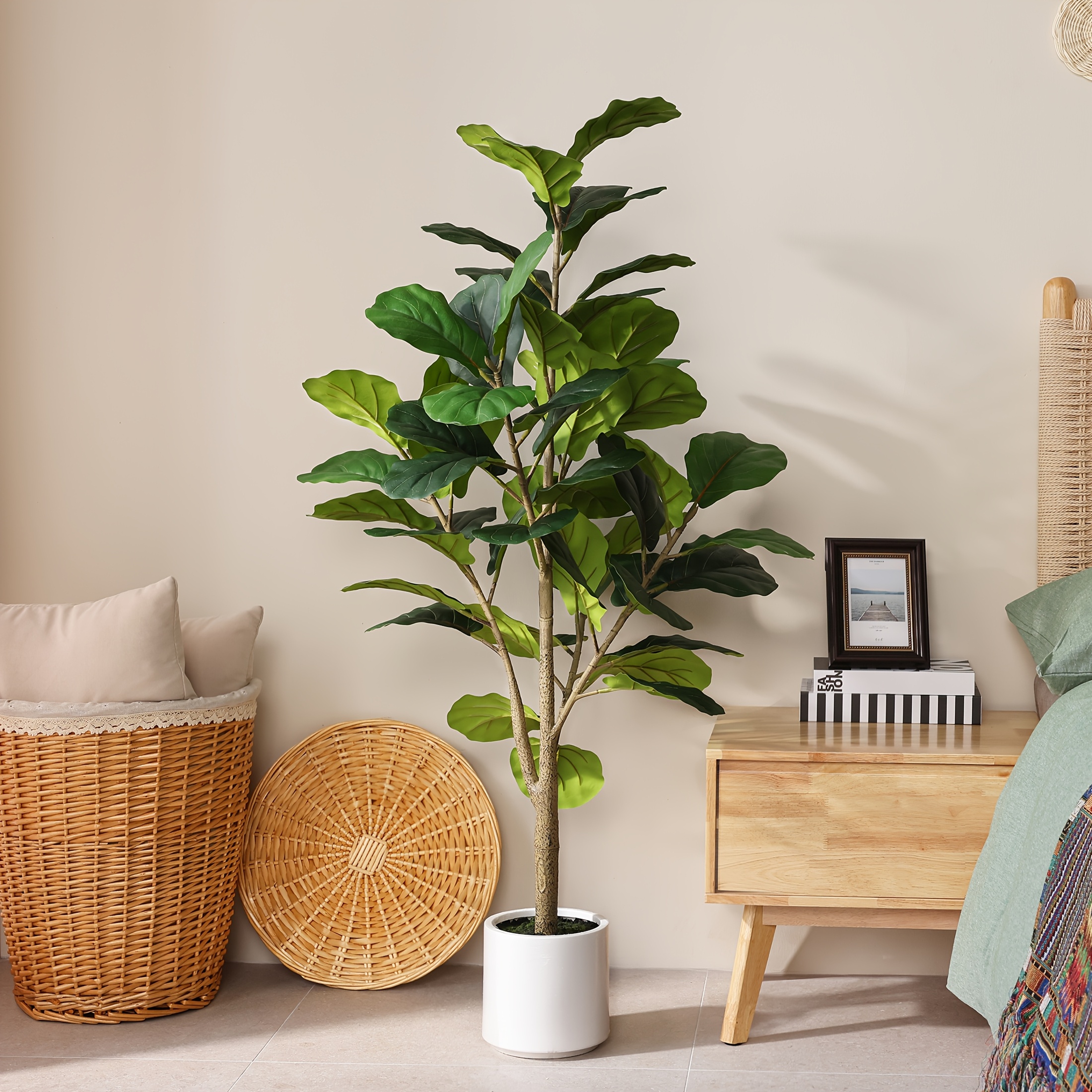 4.5ft Realistic Artificial Fid - Ficus Lyrata Tree reseña y precio