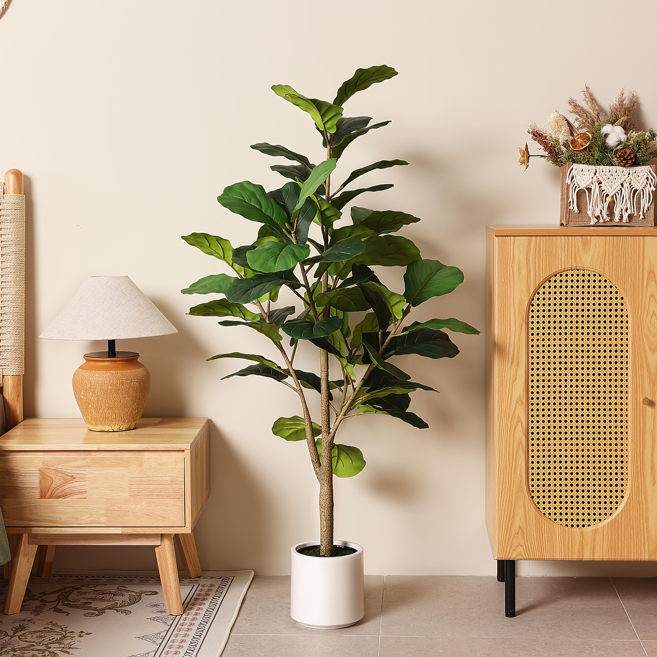 4.5ft Realistic Artificial Fid - Ficus Lyrata Tree reseña y precio