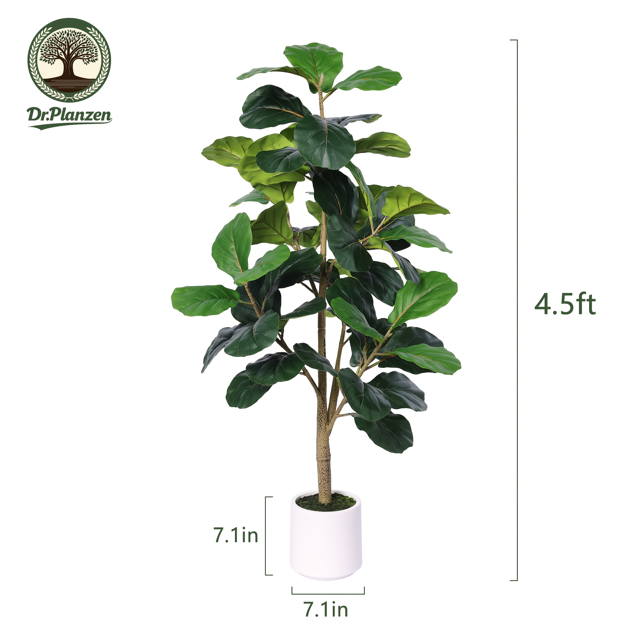 4.5ft Realistic Artificial Fid - Ficus Lyrata Tree reseña y precio