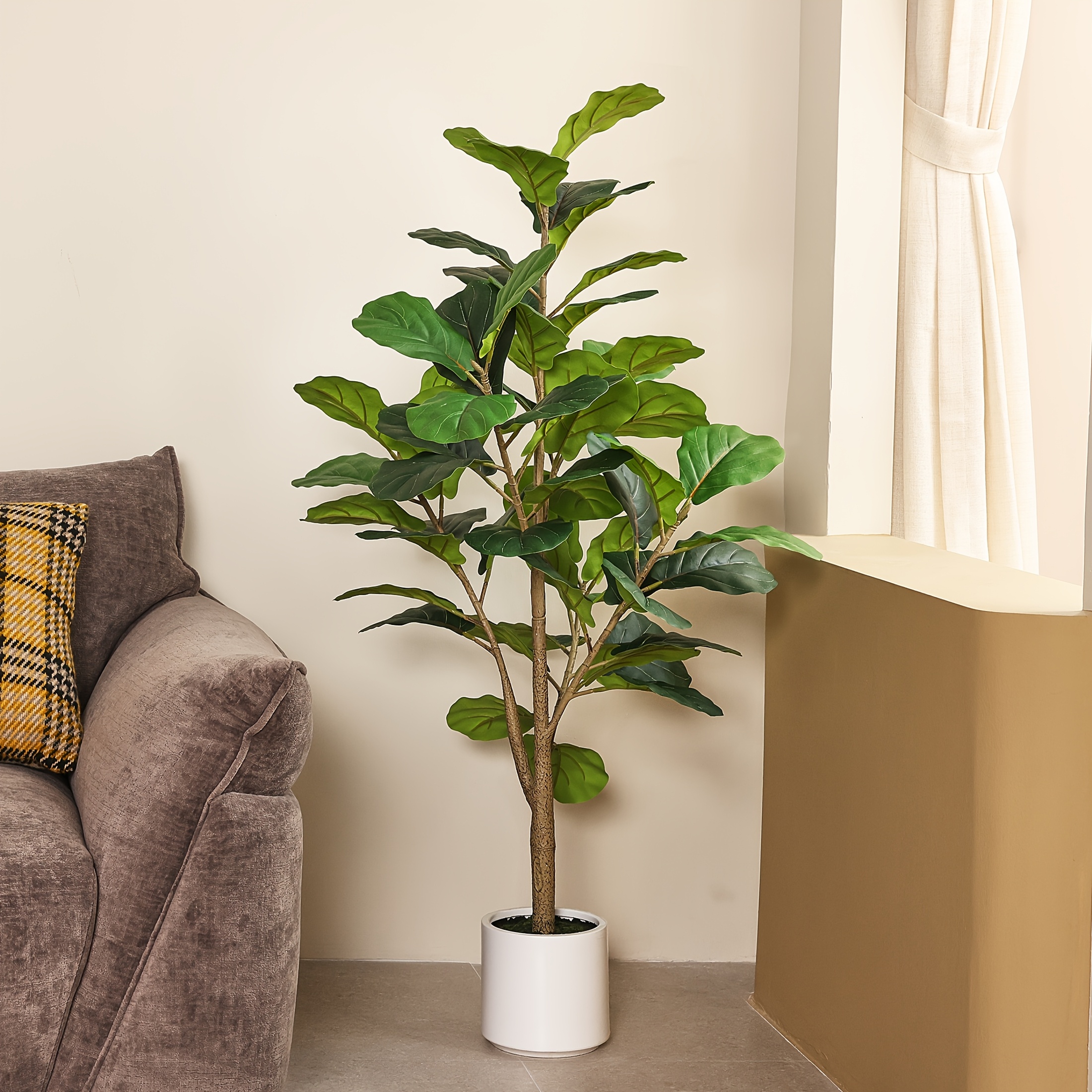 4.5ft Realistic Artificial Fid - Ficus Lyrata Tree reseña y precio
