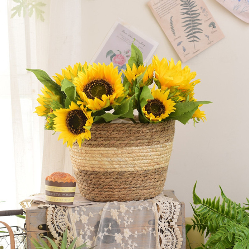 Straw Weaving Flower Plant Pot - Aloe Vera Pot reseña y precio
