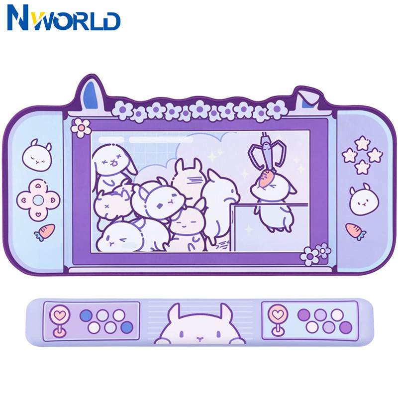 Large Kawaii Gaming Mouse Pad  - Tradescantia Purple reseña y precio