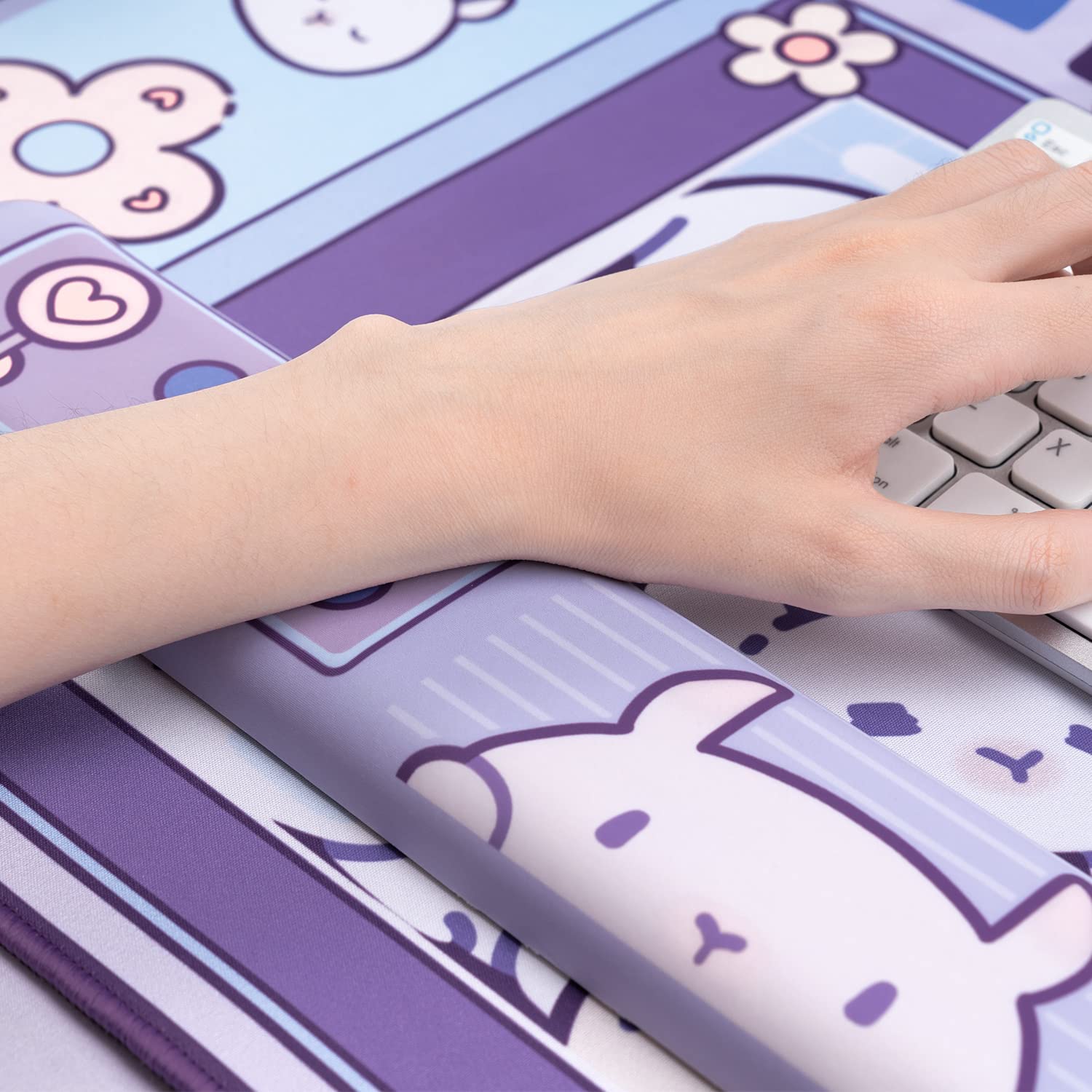 Large Kawaii Gaming Mouse Pad  - Tradescantia Purple reseña y precio