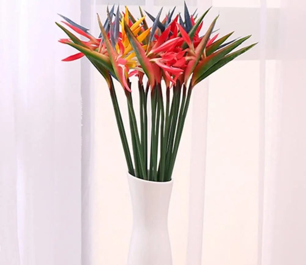 8PCS Artificial Flowers Streli - Bird Paradise Strelitzia reseña y precio