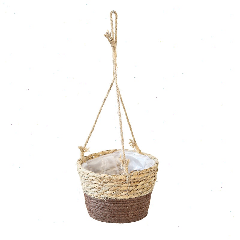 Straw Hanging Basket Flower Po - Spider Plant Hanging reseña y precio