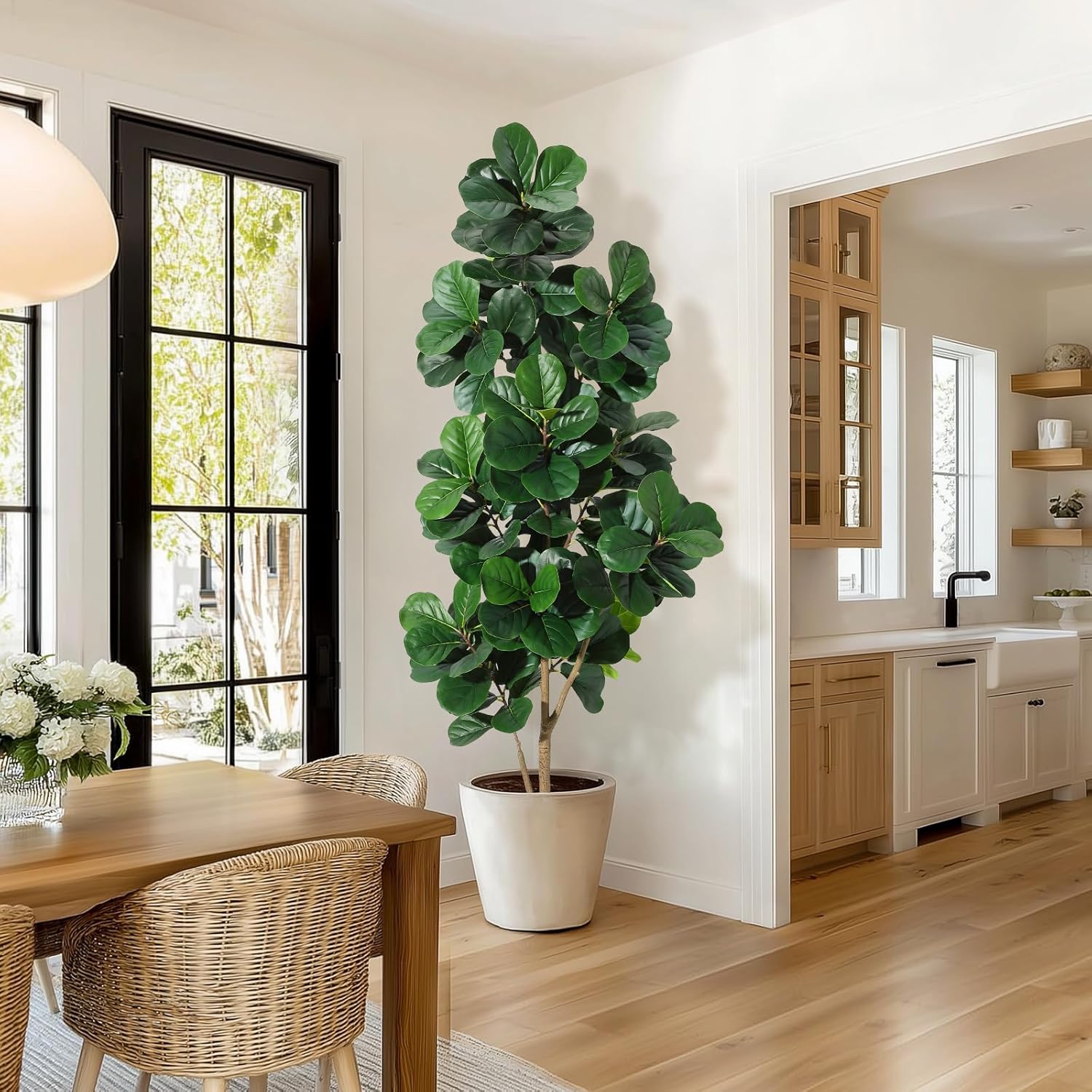 4FT/5FT/6FT/7FT Fiddle Leaf Fi - Ficus Lyrata Tree reseña y precio