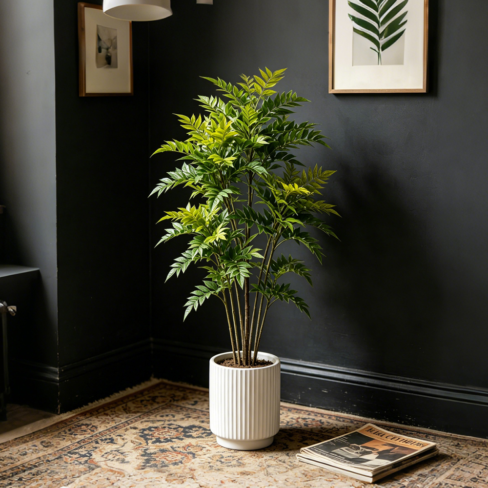 73-135cm Artificial Nandina Pl - Ficus Lyrata Tree reseña y precio