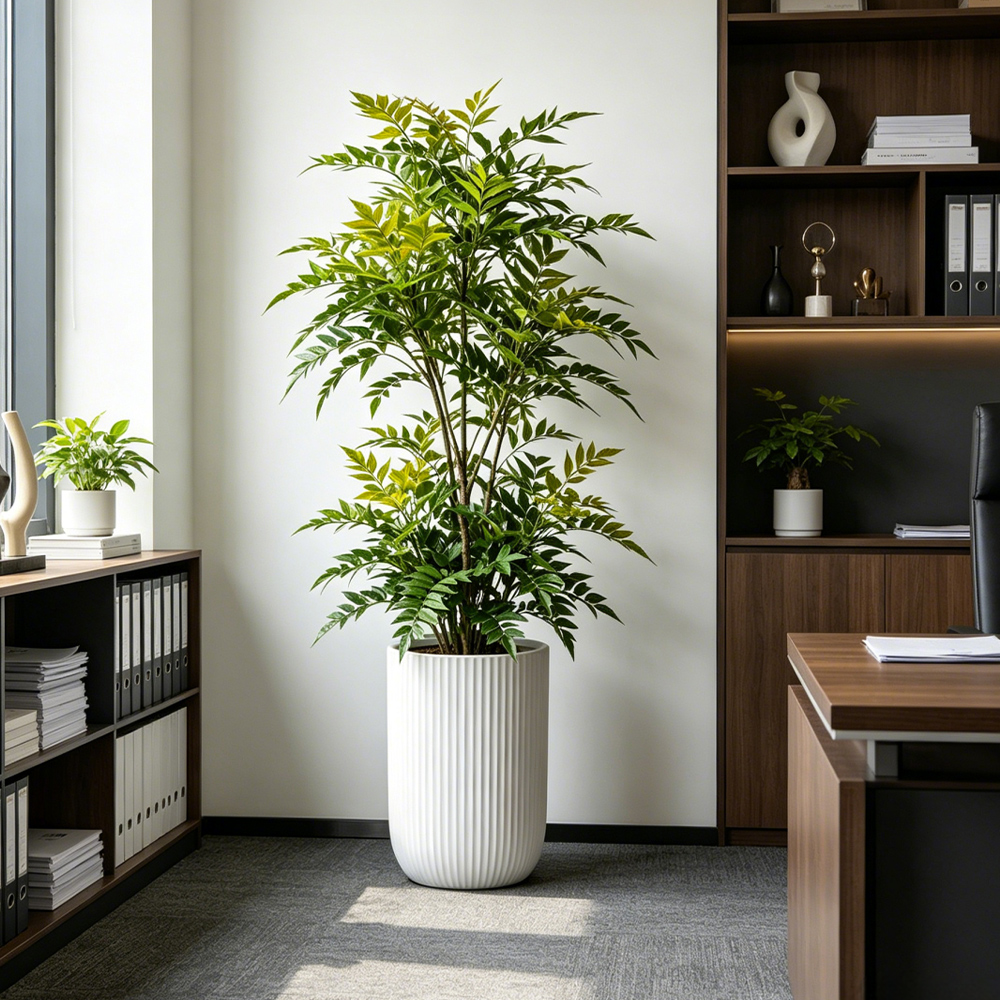 73-135cm Artificial Nandina Pl - Ficus Lyrata Tree reseña y precio
