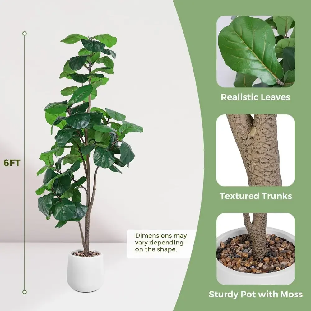 Artificial Large Ficus Lyrata  - Ficus Lyrata Tree reseña y precio