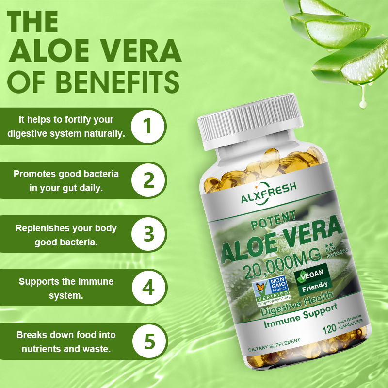 Aloe Vera Capsules Improve Dig - Aloe Vera Pot reseña y precio