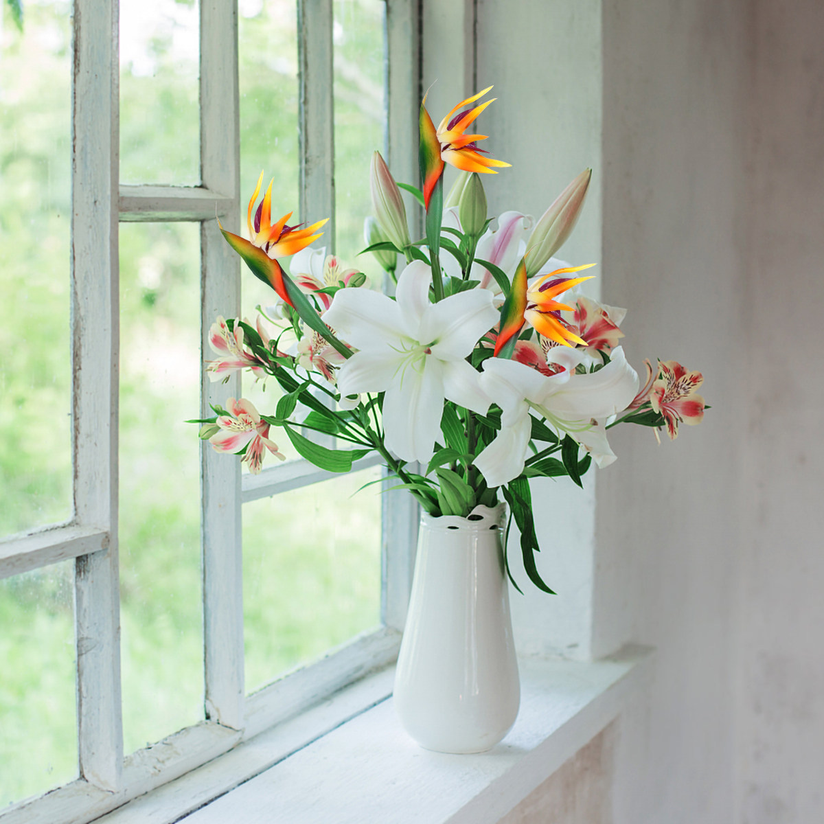 Real Touch Artificial Bird of  - Bird Paradise Strelitzia reseña y precio